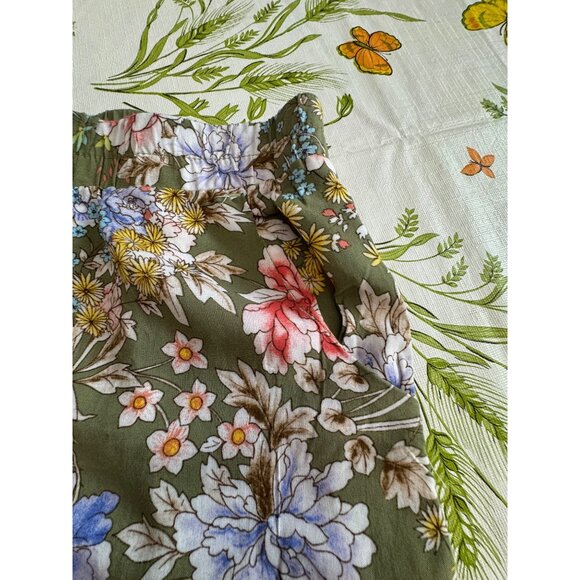 BEBOP Floral Print Womens Shorts Drawstring Waist Pom-Pom Hem Size Medium - Picture 4 of 8